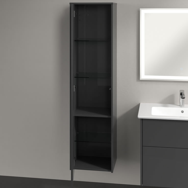 V&B Finero Glossy Grey Tall WallMounted Sanctuary Bathrooms
